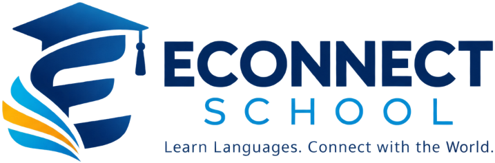 Econnect School Logo - Learn Languages. Connect the World.